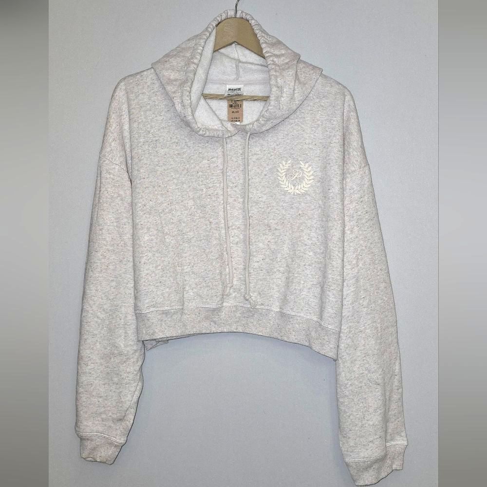 PINK Victoria's Secret Cream Color Cropped Sweatshirt XXL